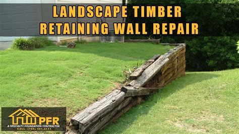 Landscape Timber Retaining Wall Repair Charlotte Nc