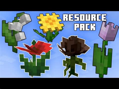 I reworked the flowers of Minecraft (3D flower resource pack) - YouTube