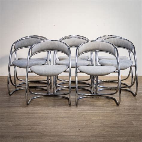 Set Of Chrome Cantilever Chairs Hunt Vintage