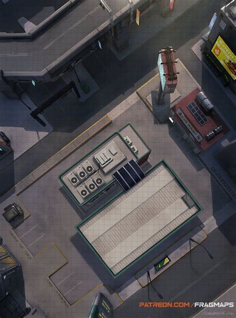 Station Map Gas Station Shadowrun Rpg Cyberpunk D D Maps