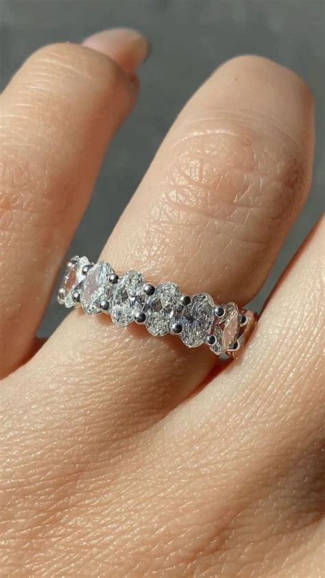 2 70 Carat Lab Grown Oval Diamond Wedding Band In 2024 Eternity Band