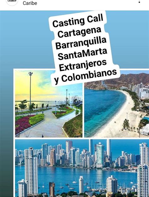 CASTING EN Cartagena Barranquilla Santa Marta Extranjeros Y Colombianos