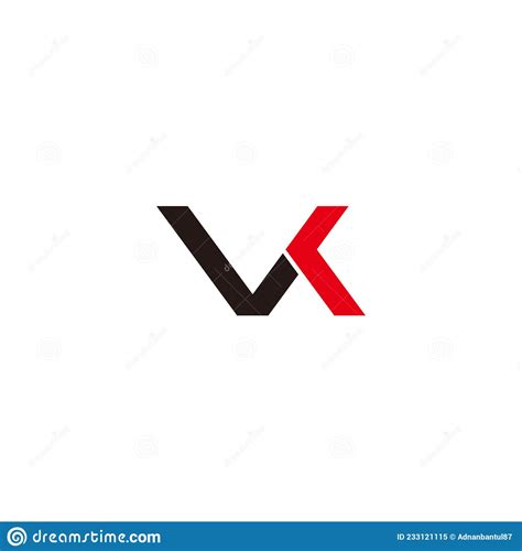 Letter Vk Simple Geometric Line Arrow Simple Logo Vector Stock Vector