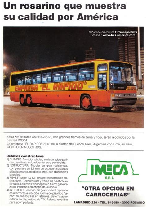 Imeca Scania K Imeca El R Pido Bus America Galer A