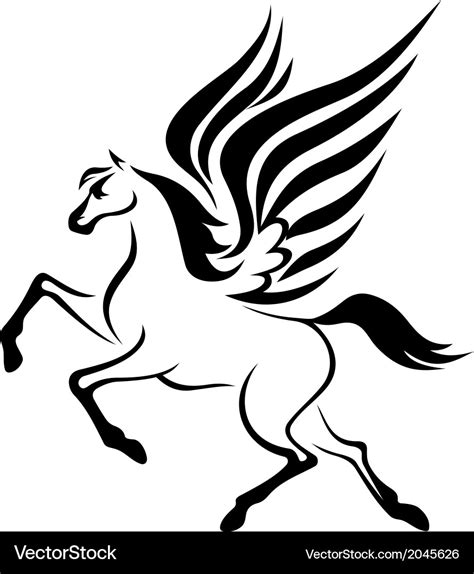 Pegasus horse with wings Royalty Free Vector Image