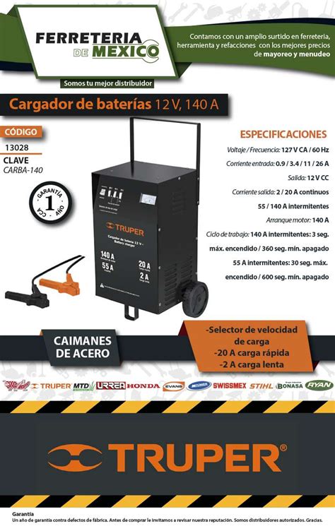 Cargador De Baterías 12v 140a Truper Envío Gratis 270700 En