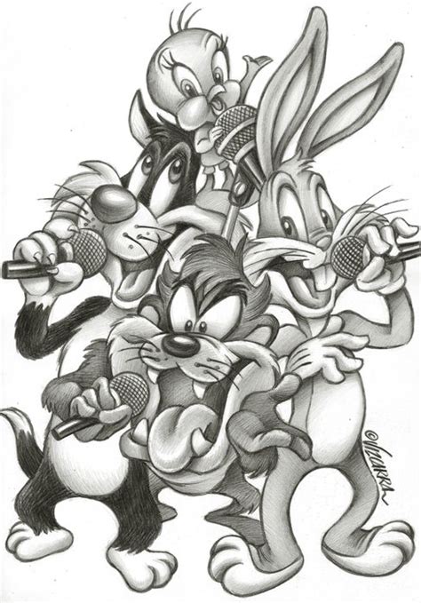 Bugs Bunny Tasmanian Devil Sylvester Tweety Original Pencil