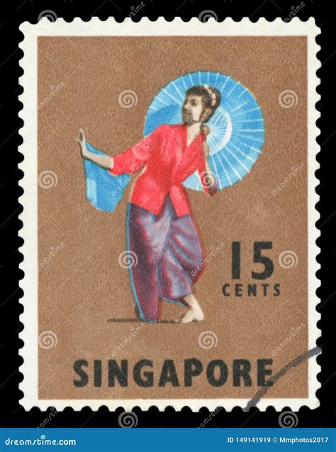 Singapore Postage Stamp Editorial Stock Image Image Of Hobby