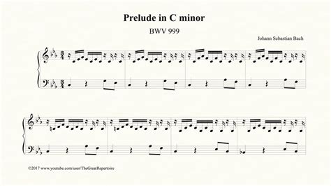 Bach Prelude In C Minor BWV 999 YouTube