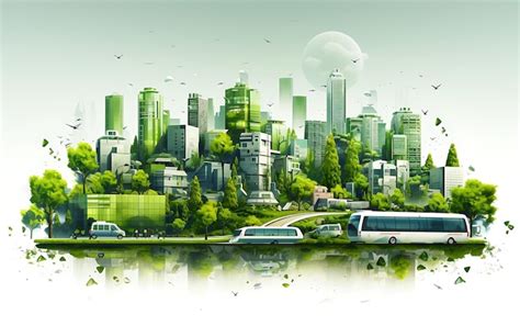 Premium AI Image | Sustainable urban design project Green architectural