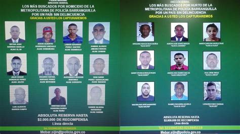 Policía Revela Carteles De Los Más Buscados Por Homicidio Y Hurto En