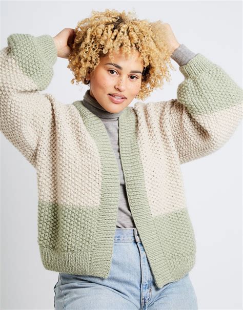 Grace Cardigan Two Tone Wool And The Gang Trico