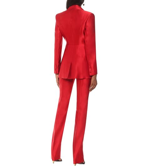 Alexander Mcqueen Silk Satin Peplum Blazer Alexander Mcqueen