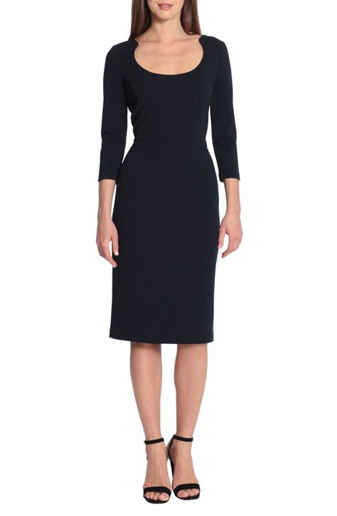 Maggy London Scoop Neck Scuba Crepe Sheath Dress Nordstromrack