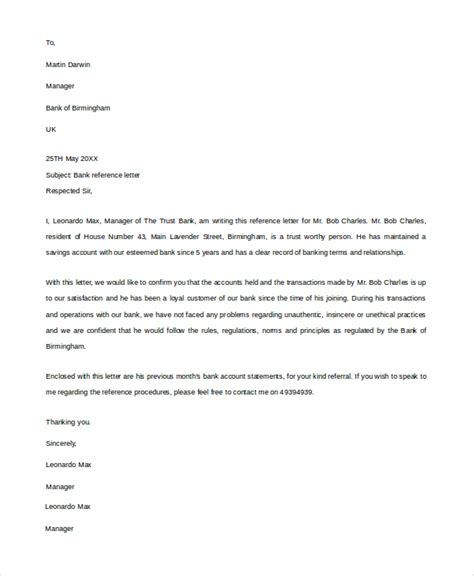 Free 19 Sample Reference Letter Templates In Ms Word Pdf