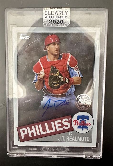 Topps Auto Clearly Autograph J T Realmuto Th Anniversary