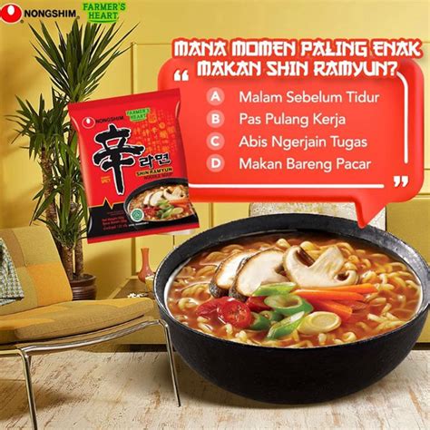 Jual SXMW7385 Nongshim Shin Ramyun Spicy Mushroom 120 Gr Noodle Soup