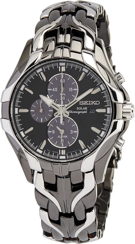 Seiko Men S SSC139 Excelsior Gunmetal And Silver Tone Stainless Steel