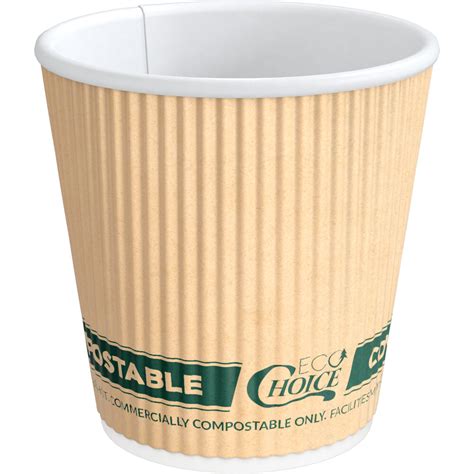 Ecochoice Oz Double Wall Kraft Compostable Paper Hot Cup Pack