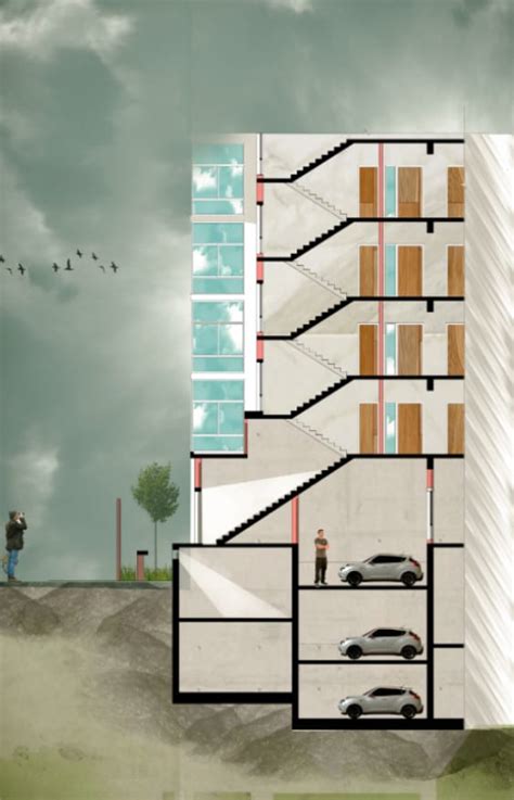 Render Architectural D Section Elevation In Photoshop By Nilufaeshi