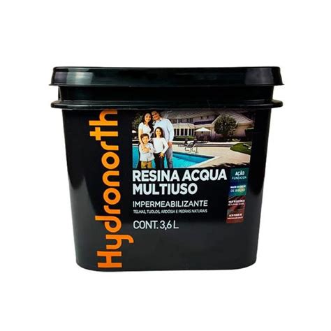 Resina Multiuso Acqua Color Cerâmica Ônix 3 6L Hydronorth