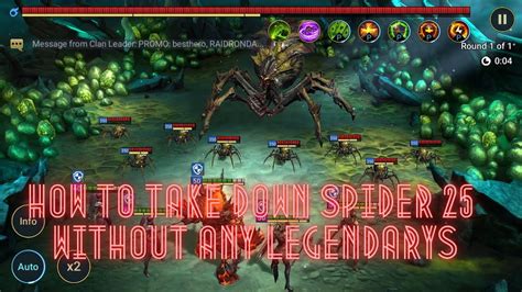 Raid Shadow Legends How To Take Down Spider Without Using