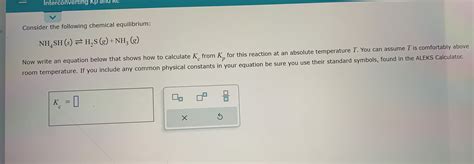 Solved Consider The Following Chemical Equilibrium Chegg