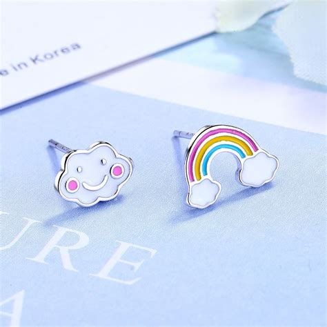 Boucles D Oreilles Nuage Et Arc En Ciel Pour Enfant Enfant World