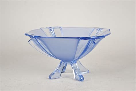 Art Deco Blue Glass Bowl Austria Circa 1920 For Sale At 1stdibs Art Deco Bowls Art Deco