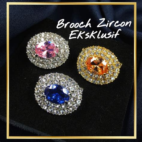 Premium Batu Zircon Baby Brooch Kerongsang Anak Pin Dagu Cz