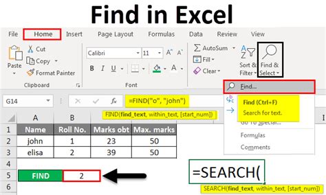 Find In Excel Methods To Use Find Feature In Excel With Examples