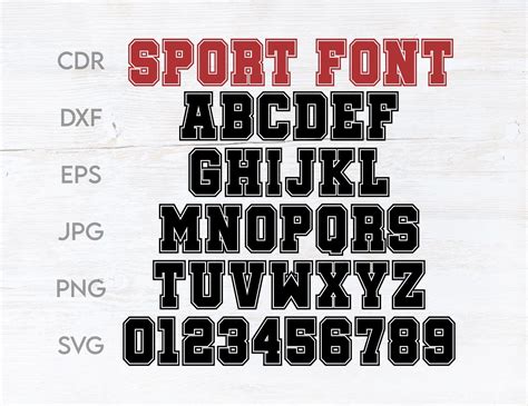 Sport Font Svg Varsity Font Svg College Font Sport Etsy In 2022