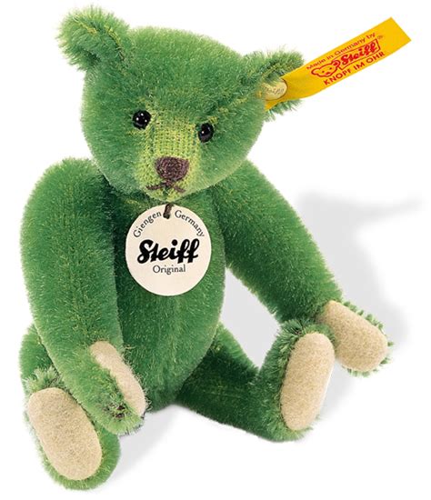 Steiff Classic Teddy 1908 Replica Green Miniature Teddy 039485