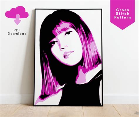 Blackpink Lisa Cross Stitch Pattern Blackpink Pdf Pattern Etsy