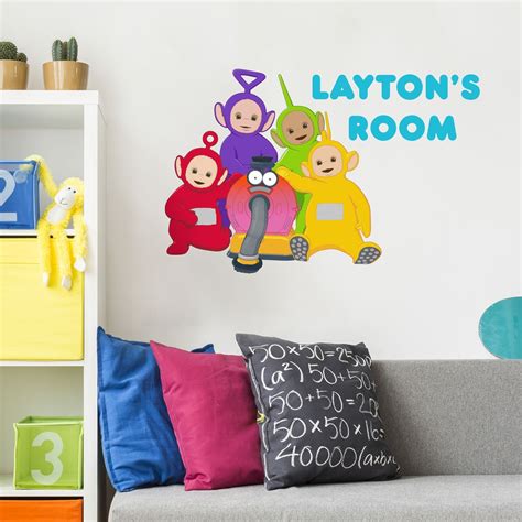 Personalised Teletubbies Wall Sticker Teletubbies Wall Decal Etsy