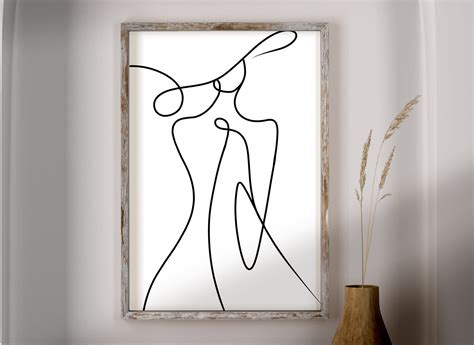 Line Art Woman Body Abstract Woman Body Line Female Body Etsy Ireland