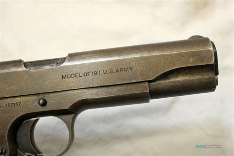 Wwi Colt 1911 Military Issue Pistol For Sale At