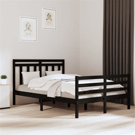 Estrutura De Cama X Cm Madeira Maci A Preto Boutikxl Loja Online