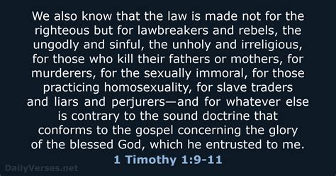 1 Timothy 19 11 Bible Verse