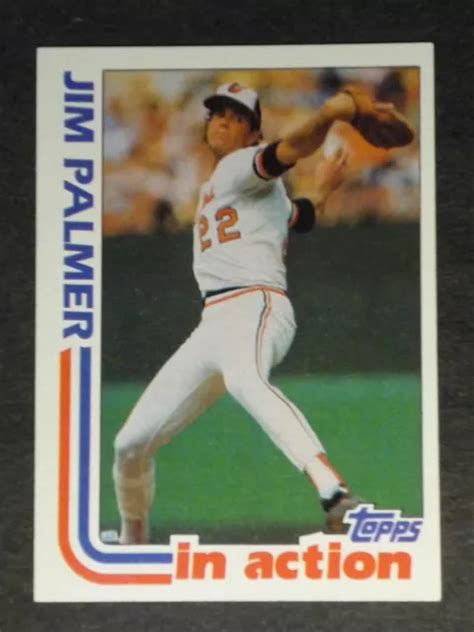 Topps Jim Palmer In Action Nm Mt Or Better Eur