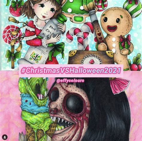 Christmas vs Halloween Color Along 2021 - Coloring Queen