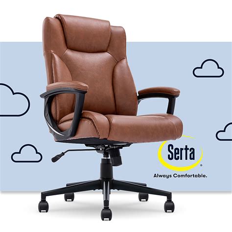 Connor Upholstered Executive High-Back Office Chair with Lumbar Support ...