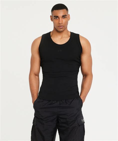 MUSINSA HDEX Ribbed Body Fit Tank Black