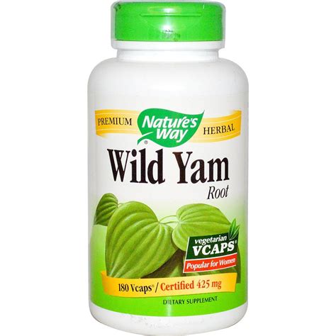 Natures Way Wild Yam Root 425 Mg 180 Vegetarian Capsules Byclue