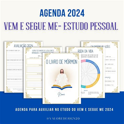 Agenda Estudo Pessoal Vem e Segue Me 2024 o Livro de Mórmon