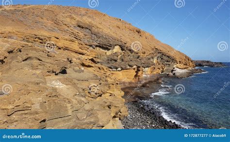 Eroded Volcanic Cone Known As Montana Amarilla Costa Del Silencio