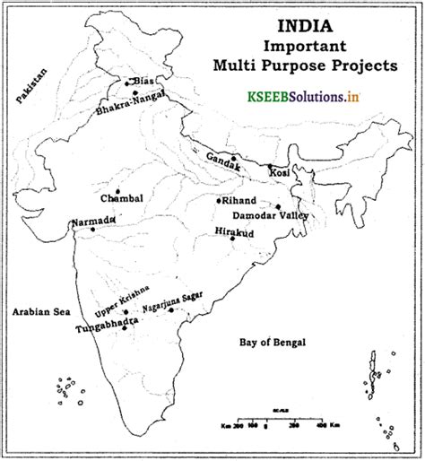 Kseeb Solutions For Class 10 Geography Chapter 6 Indian Water Resources