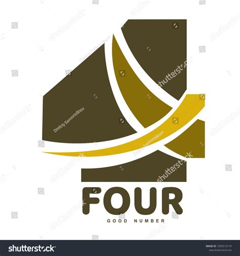 Number Four Logo Templates Full Colors Stock Vector (Royalty Free) 1303513174 | Shutterstock