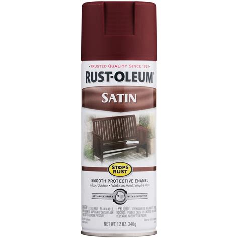 Rust Oleum Stops Rust Satin Spray Paint 12 Oz Aerosol Can