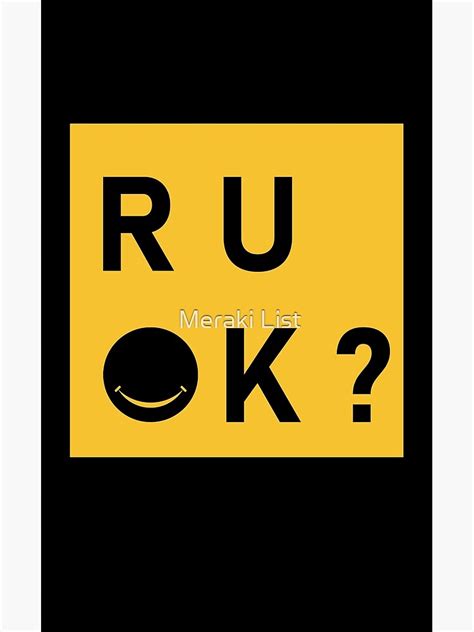 R U Ok Day For Are You Ok Poster For Sale By Hafidbds Redbubble